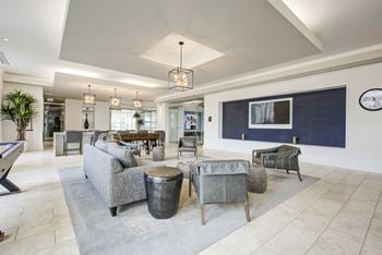 Clubhouse with expansive seating and pool table